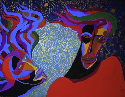 Rencontre - Gouache sur papier