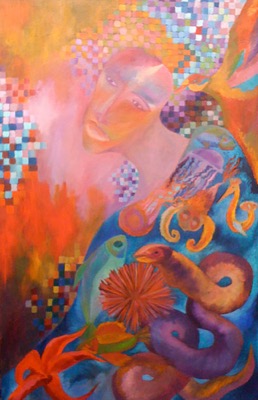 Messager - Huile sur toile