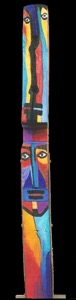 Totem - Huile sur bois d'épave - Collection privée Autriche