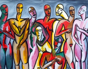 Viol - Acrylique sur toiles 