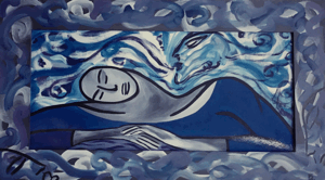 Le rêve - Acrylique sur papier - Collection privée