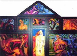 Le Bordel - Pastel sur papiers - 