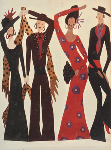 Flamenco x2 - Huile sur bois découpé - Collection privée USA