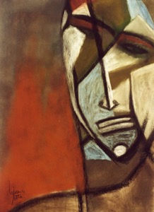 Selfportrait - Pastel sur papier 86x118cm - Private collection USA
