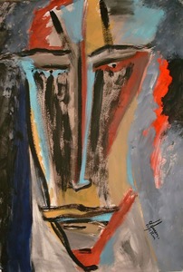 Fusion - Huile sur papier - 86x118cm