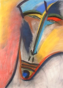 Vent - Pastel sur papier - 86x118cm