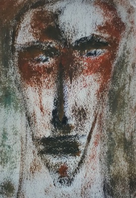 Colère 4 - Huile sur papier -Collection privée France