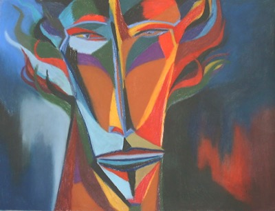 Black Angel - Pastel on paper - 135x195cm