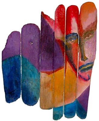 Prince Fou - Huile sur bois flotté - Collection privée France