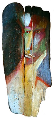 Prince GL - Huile sur bois flotté - Collection privée France