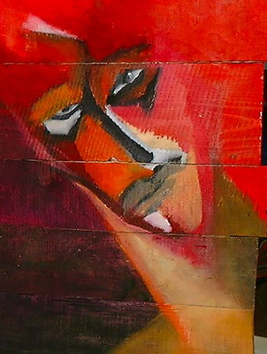 Furie 1 - Huile sur bois - Collection privée France