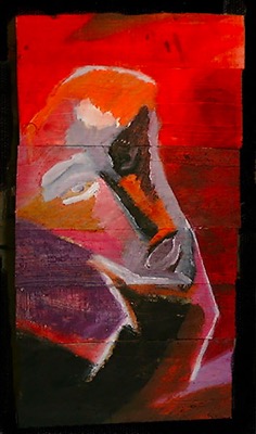 Furie 2 - Huile sur bois - Collection privée France