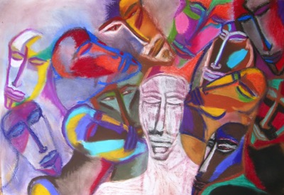 Candomble - Pastel sur papier 