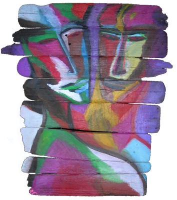 Samba - Huile sur bois flotté - Collection privée France