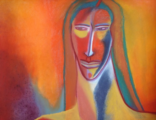 Jeune femme - Pastel sur papier - Collection privée France