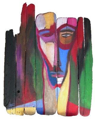Strano - Huile sur bois flotté - Collection privée France