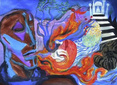 Pushkar - Gouache sur papier
