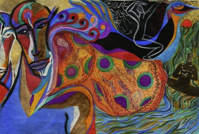 Vishal - Gouache sur papier - Collection privée Inde