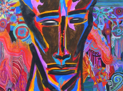 Blind beggar - Gouache sur papier