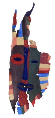 Masque 2 - Huile sur écorce - Collection privée USA
