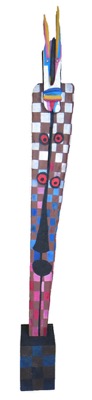 Marabou - Totem 1 - Huile sur bois flotté - Collection privée Suisse