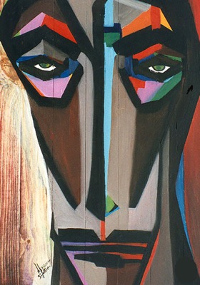 Auto portrait - Huile sur bois - Collection privée France